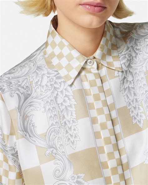 versace medusa amplified shirt|medusa contrasto silk shirt.